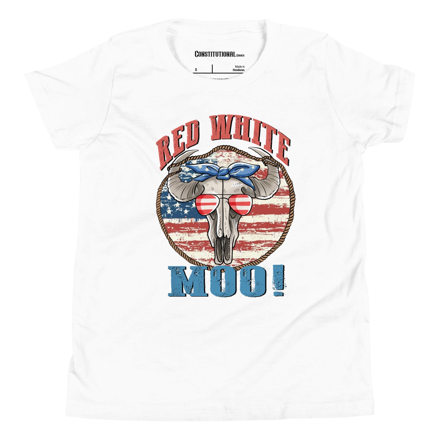 Patriotic T-Shirt for Kids "Red White Moo!" TS320002