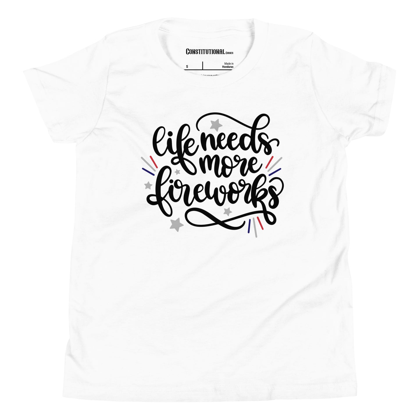 Patriotic T-Shirt for Kids "life needs more fireworks" TS320005