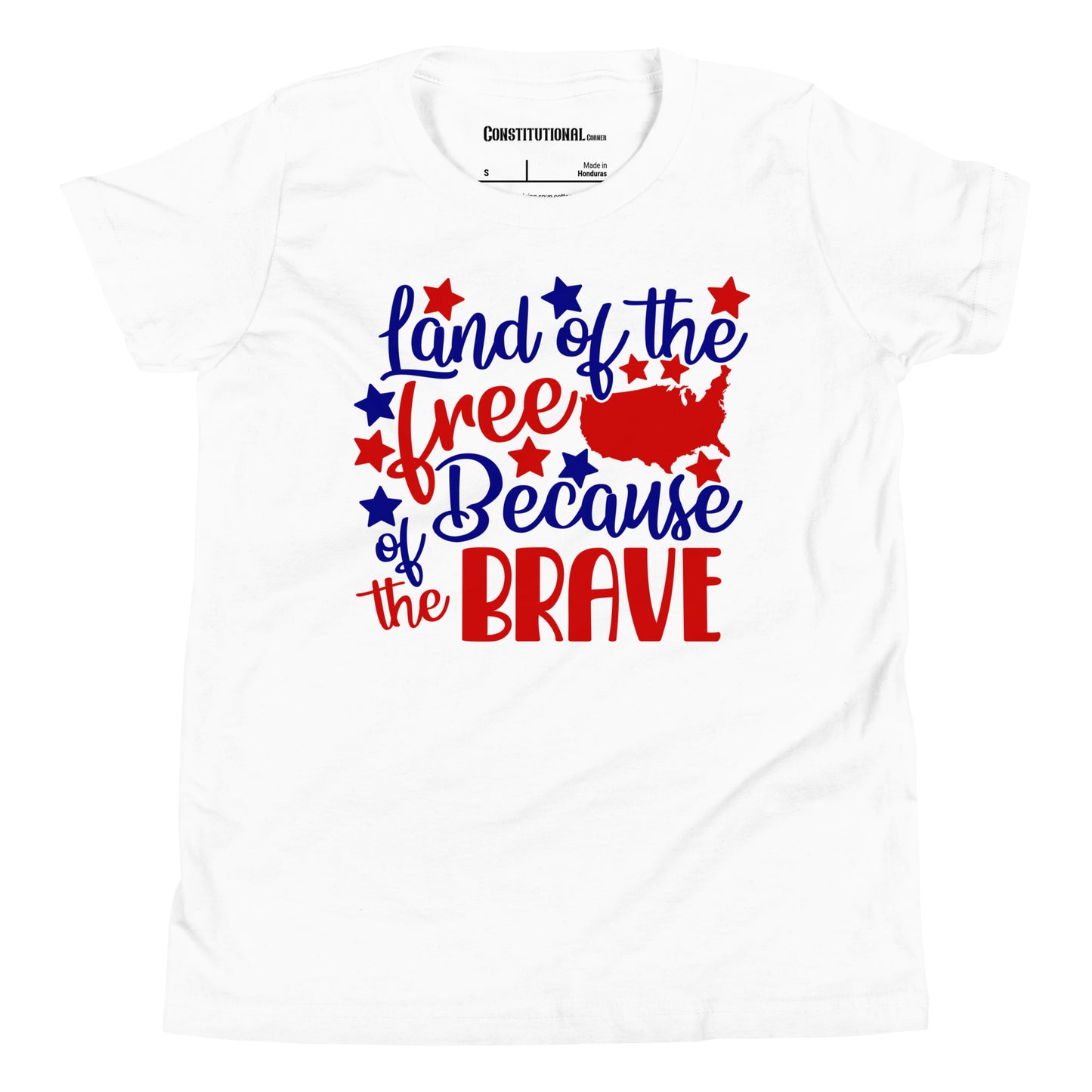 Patriotic T-Shirt for Kids "Land of the Free because of the Brave" TS320025