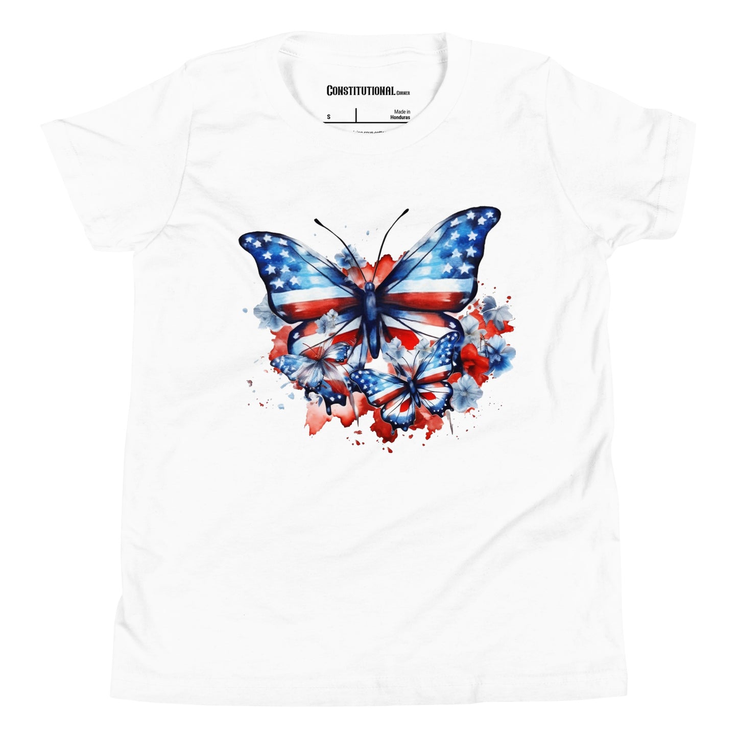 Patriotic T-Shirt for Kids "Red White & Blue Butterflies" TS320029